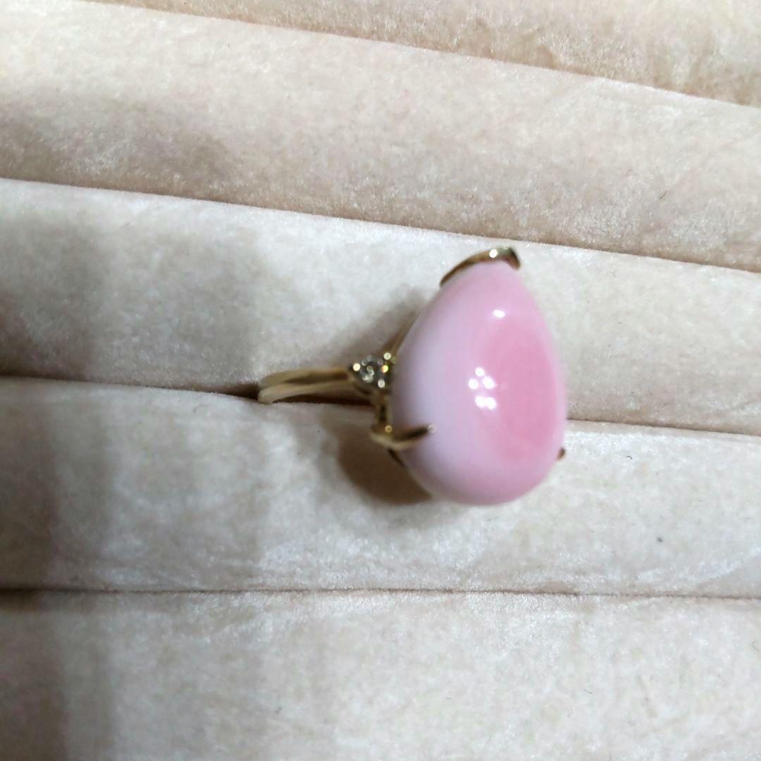 【未使用】ＧＳＴＶ Ｋ１８ ＹＧ コンクシェル リング