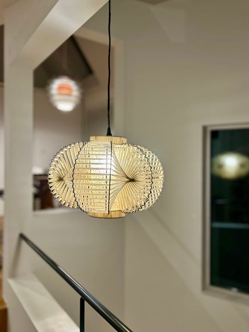 独60年代　EEA Leuchten ヴィンテージ・プレスガラスとストリングス