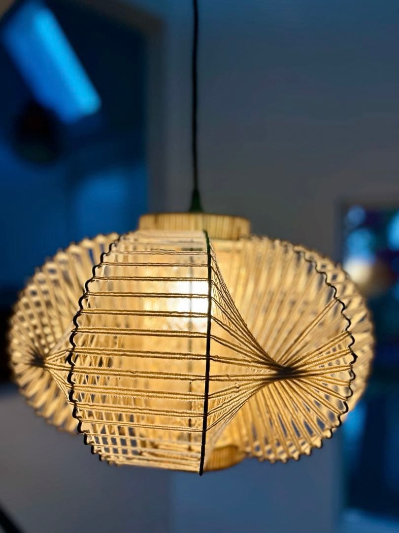 独60年代　EEA Leuchten ヴィンテージ・プレスガラスとストリングス