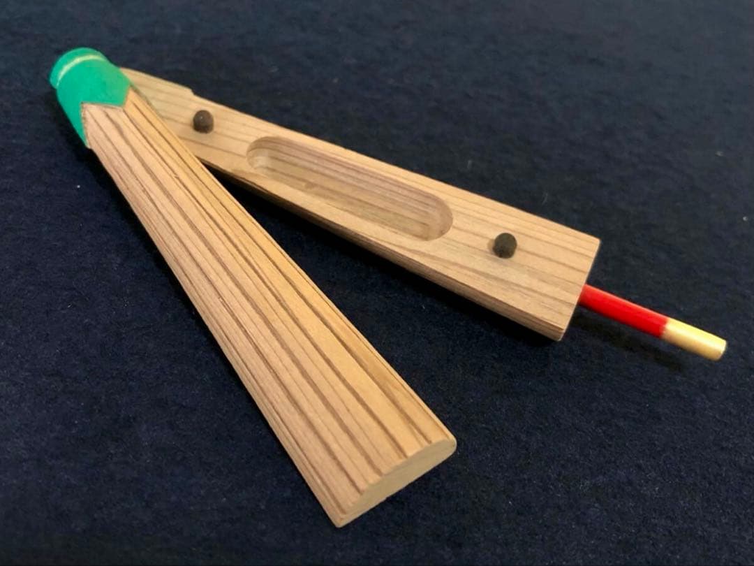 【美品】「祖」神代杉 傘香合 道場 宗廣 共箱 茶道具 (122a⑥)