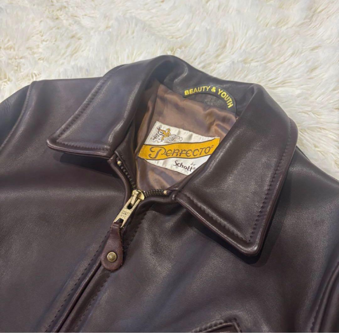 【美品】ショット ユナイテッドアローズ別注 シングルライダース ジャケット 36