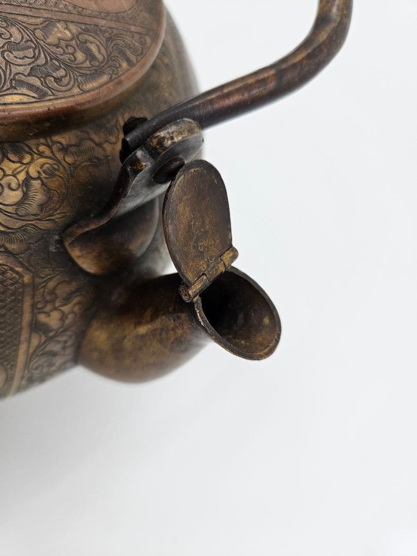 徳川家伝来 三つ葉葵紋 金銅薬缶 大名道具 煎茶道具 湯沸 時代物 骨董品