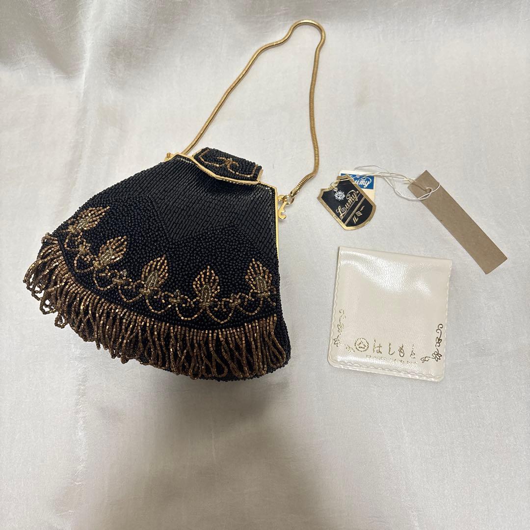 新品未使用 LUMYはしもと 皇室御用達 ビーズ パーティーバッグ ポシェット