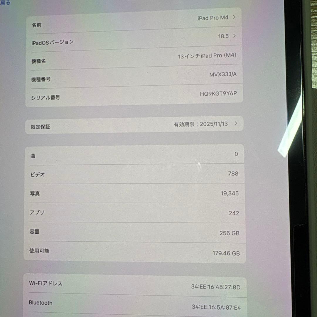 付属品多数　iPad Pro 13インチ M4 256GB シルバー Wi-Fi