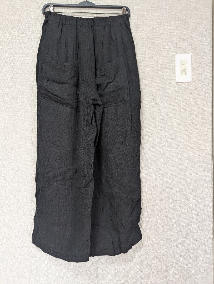 イチアンティークス　東炊きリネンパンツ　ブラック