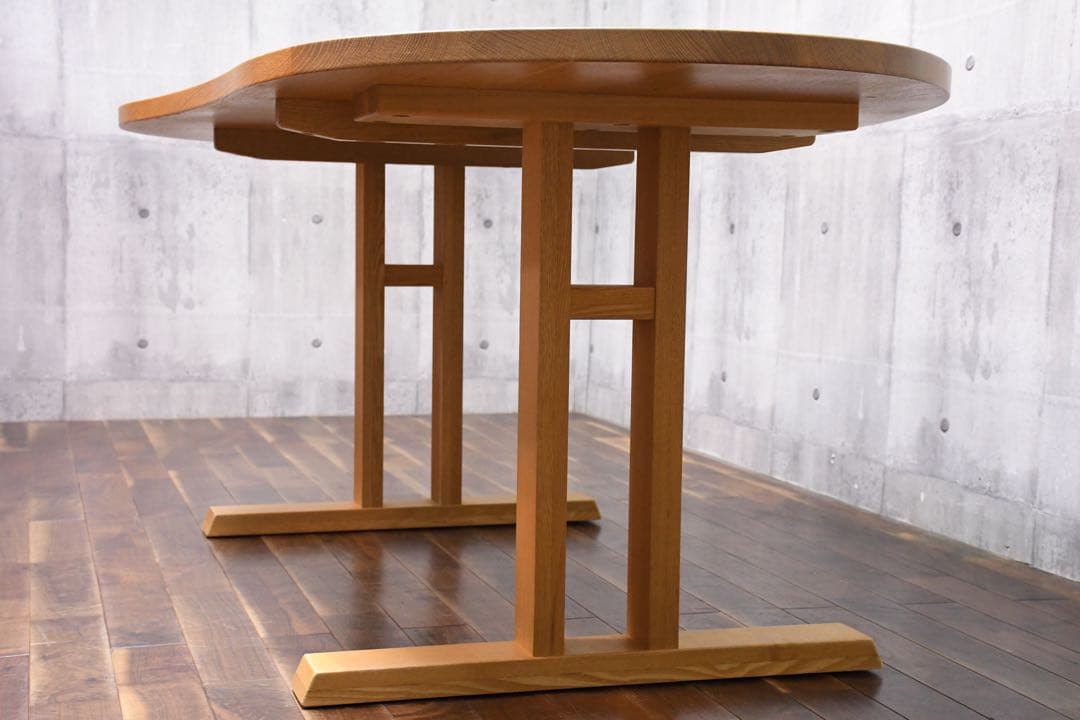 EBK59 飛騨産業 キツツキ NF388 ビーンズ型ダイニングテーブル