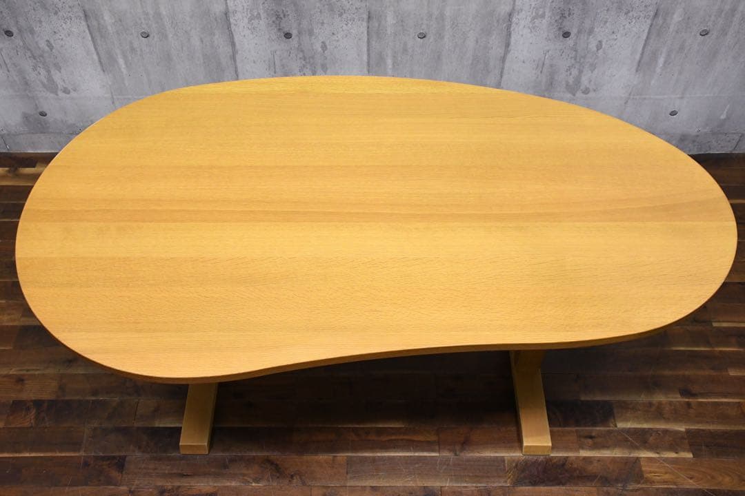 EBK59 飛騨産業 キツツキ NF388 ビーンズ型ダイニングテーブル