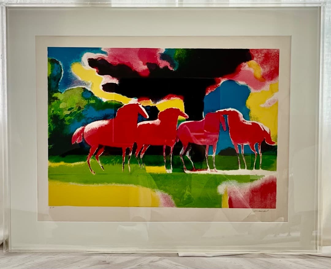 ポール ギヤマン リトグラフ 「赤い馬」