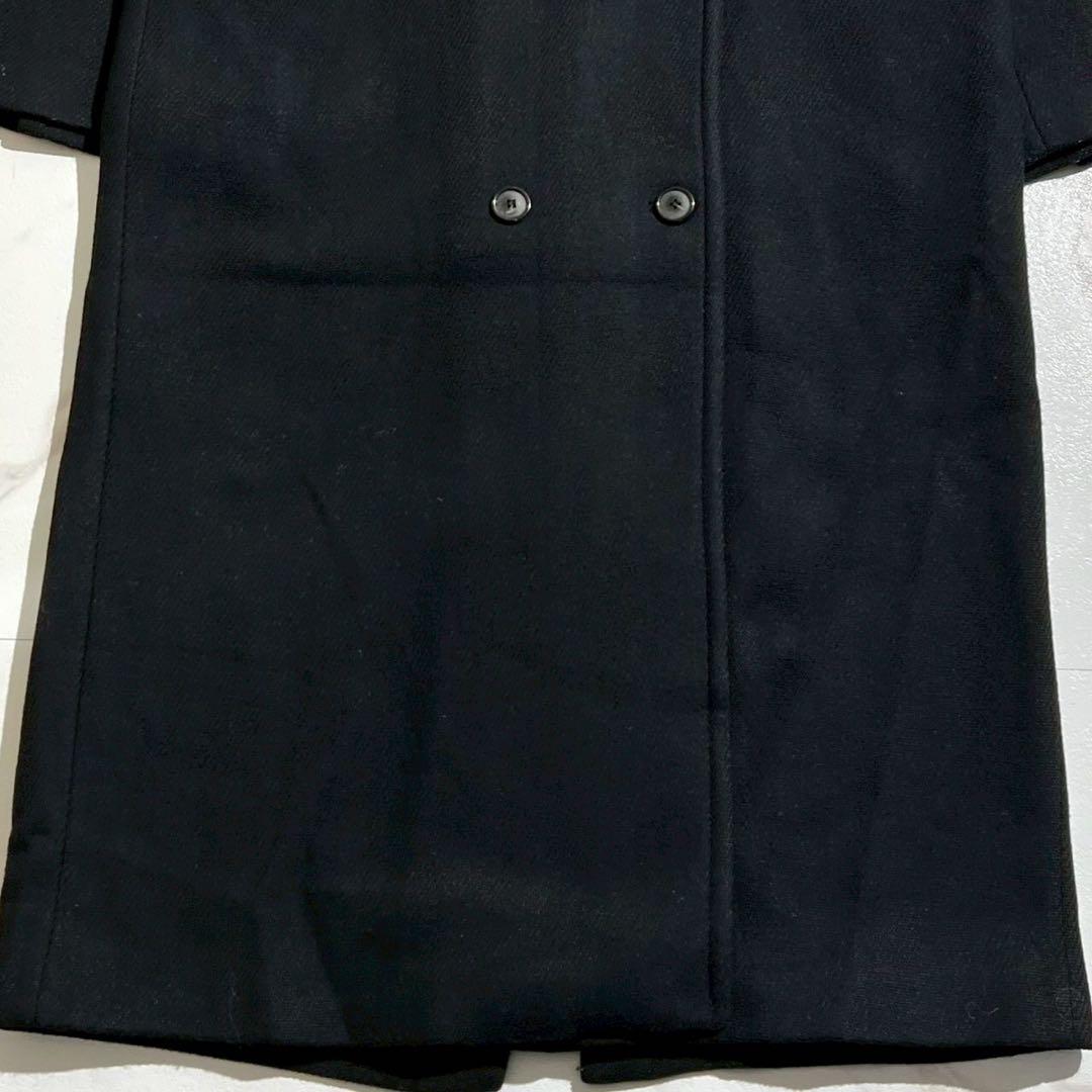 【極美品✨】ザラ マンテコ ヘリンボーン ダブルチェスターコート 黒 L相当
