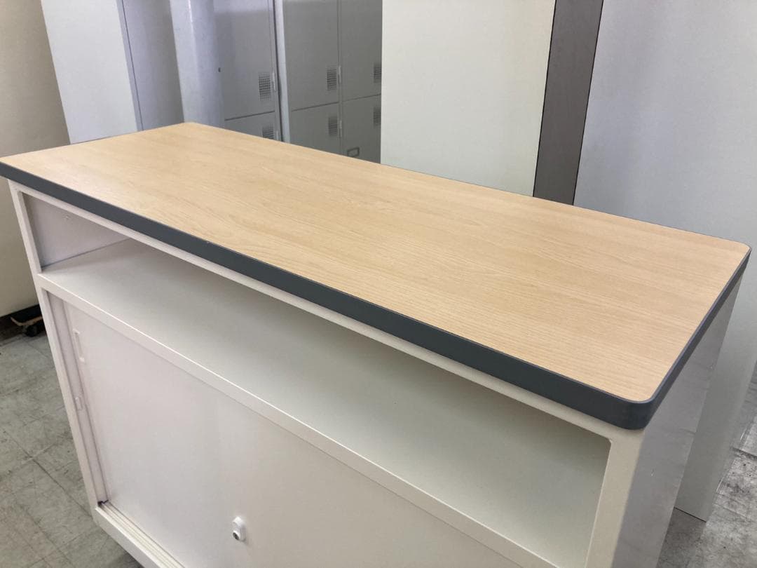 中古 美品 受付カウンター カウンター書庫 生興 W1200×D450X950