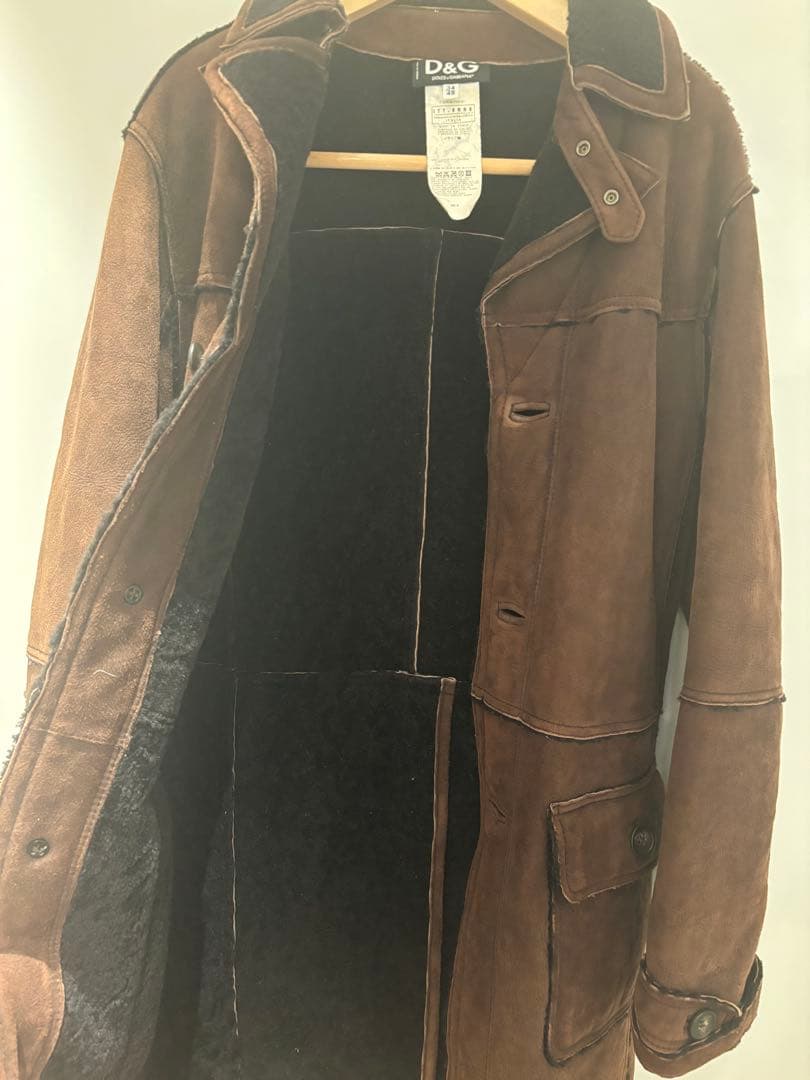 D&G スエードブラウンジャケット Lサイズ（48）