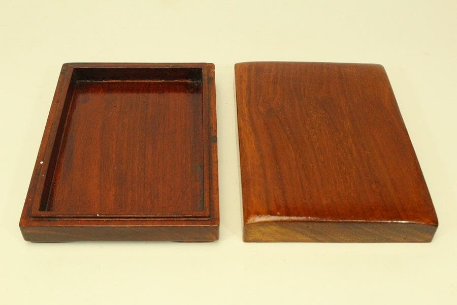 文房具 唐木 硯箱 二件(ZE403)