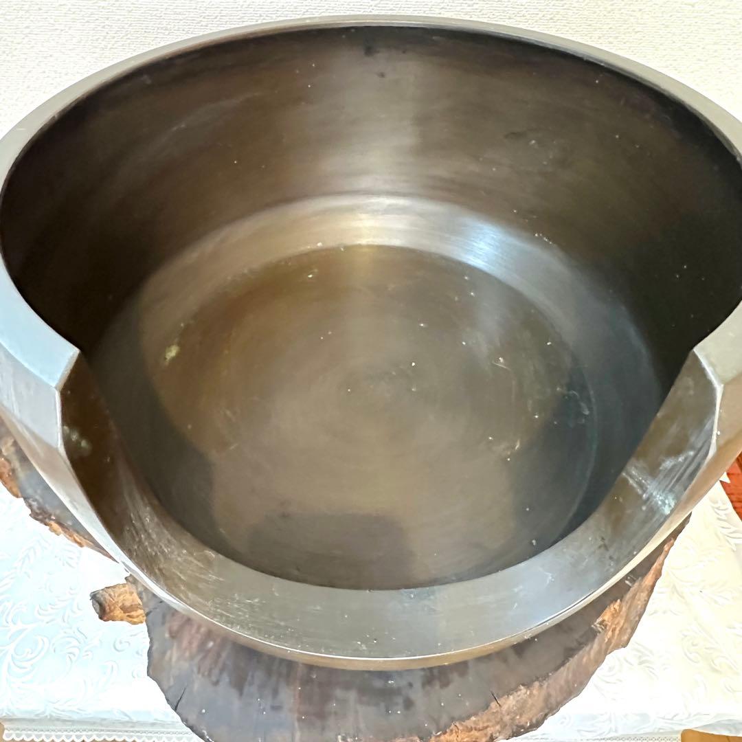 A.Bまとめて購入のみ♦︎未使用品♦︎茶道具　唐銅？面取り風炉　虫喰い 五徳　風炉