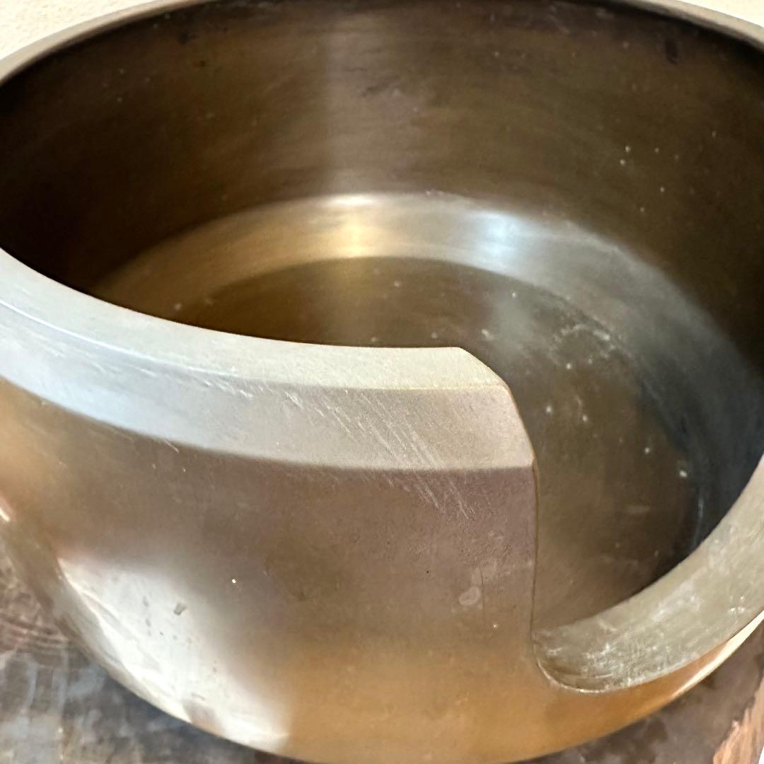 A.Bまとめて購入のみ♦︎未使用品♦︎茶道具　唐銅？面取り風炉　虫喰い 五徳　風炉