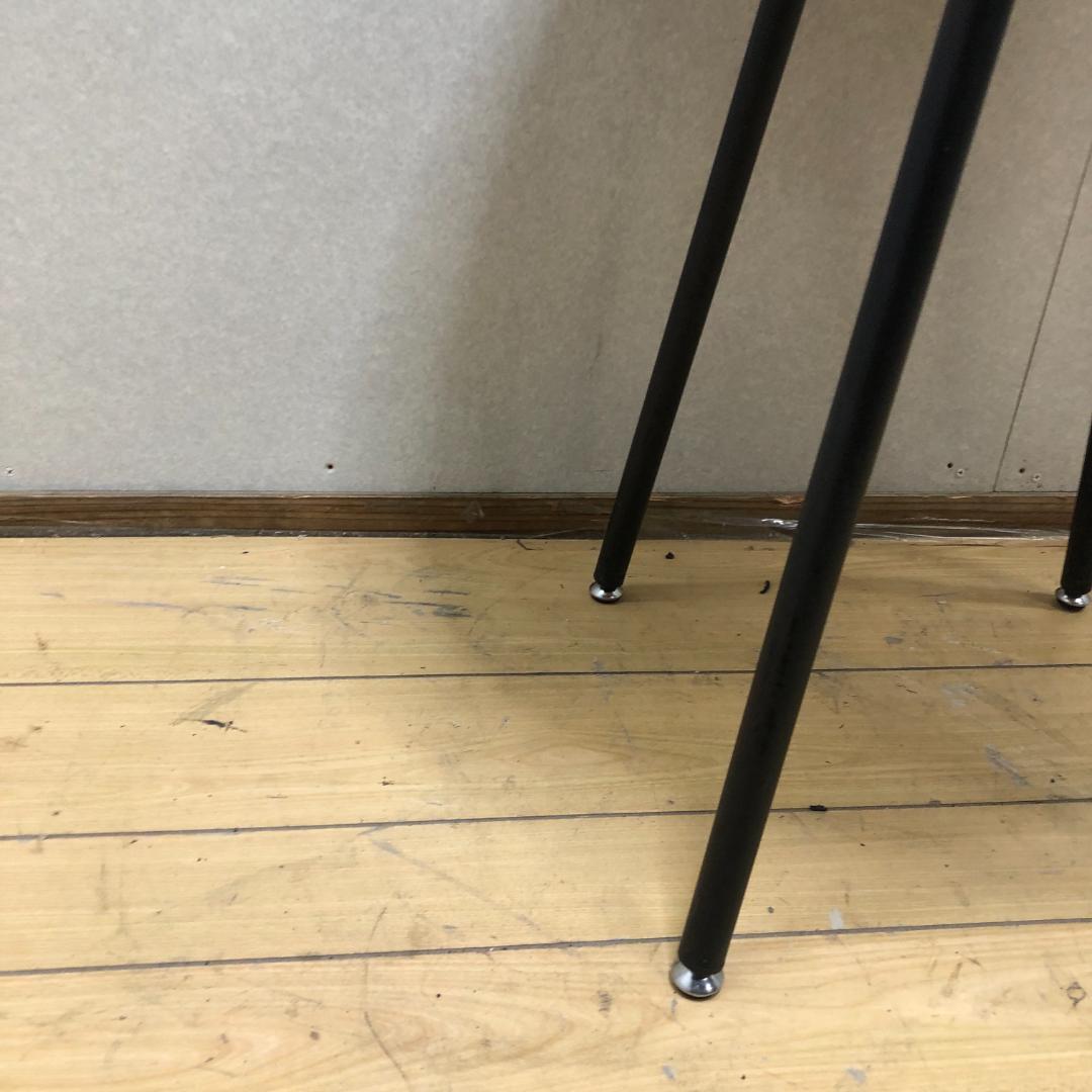 送料無料 丸サイドテーブル 木製天板 ブラック脚 北欧風 モダン 250918