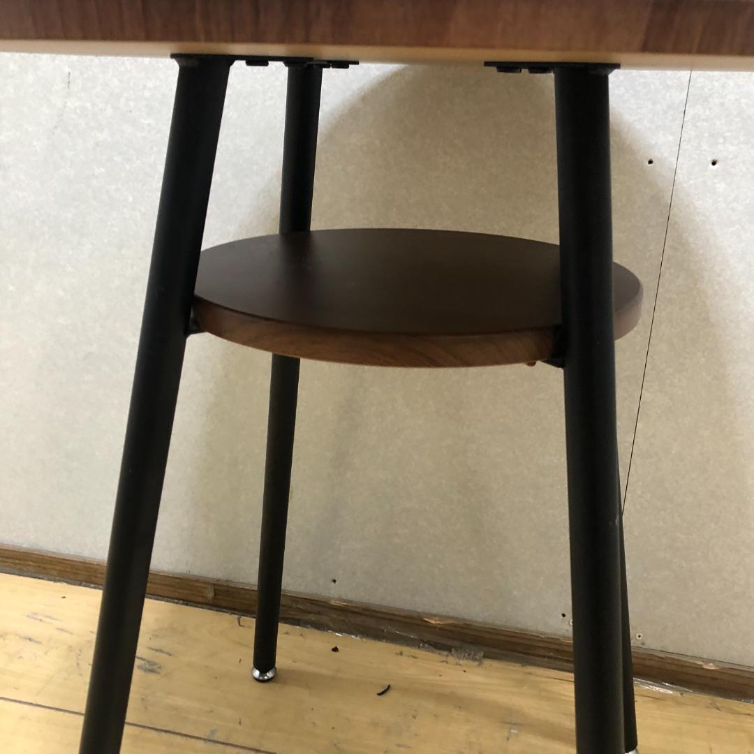 送料無料 丸サイドテーブル 木製天板 ブラック脚 北欧風 モダン 250918