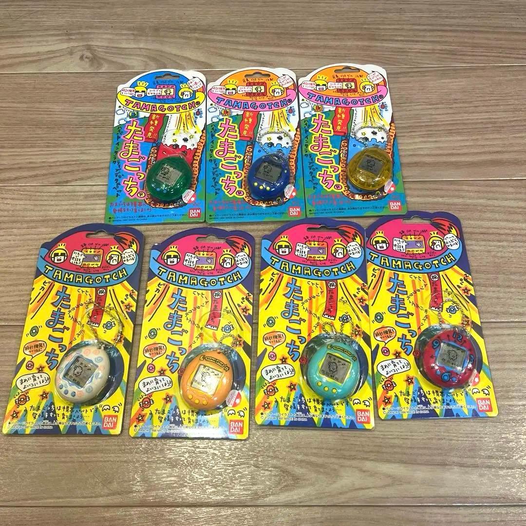 【新品 未使用】初代たまごっち 新種発見たまごっち　7個セット 希少カラー　緑