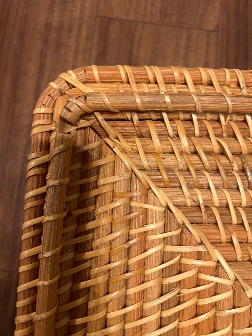 無印良品　重なるラタン角型バスケット・中 4個セット