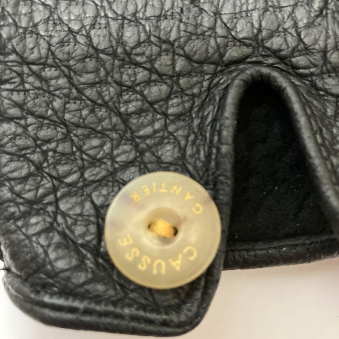ガンコス　CAUSSE 黒 ペッカリー 手袋 ボタン付き