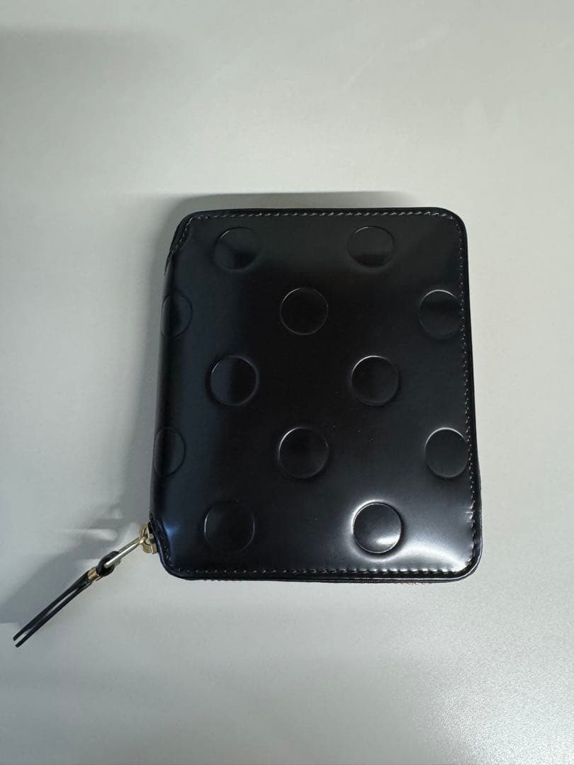 コムデギャルソン ポルカドット L字 ジップ 二つ折り財布