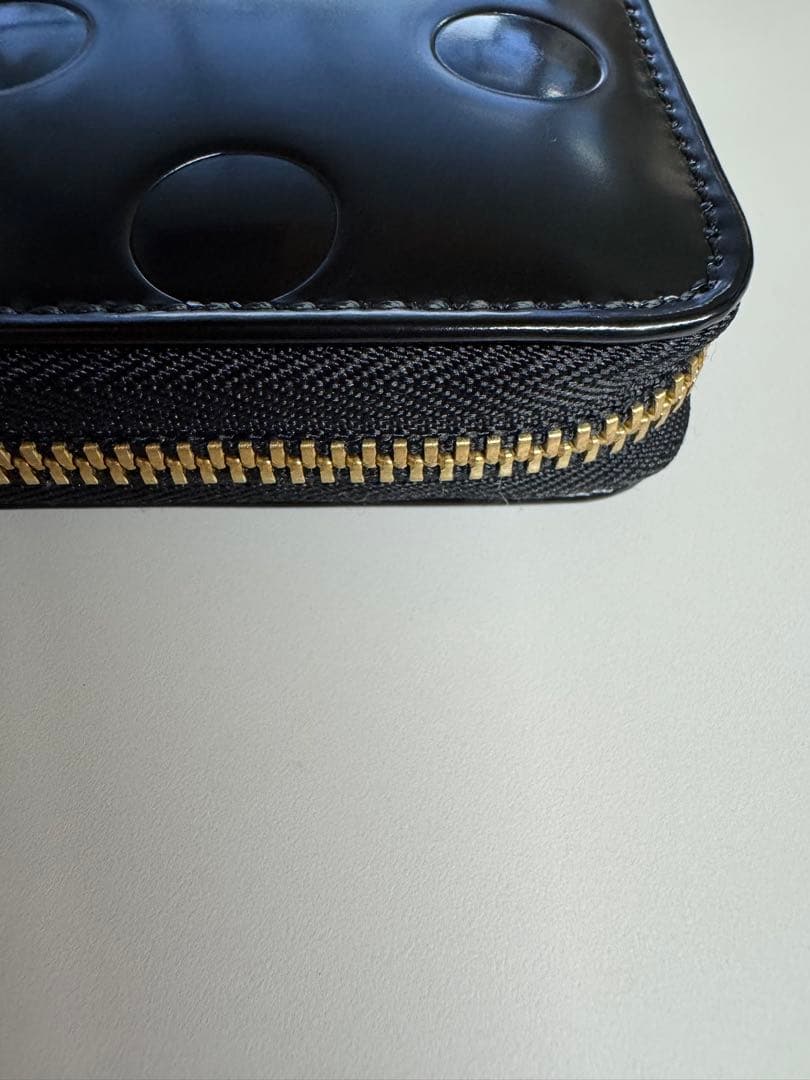 コムデギャルソン ポルカドット L字 ジップ 二つ折り財布