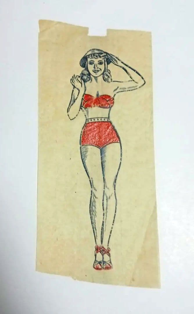 50s ビンテージ転写紙 ピンアップガール