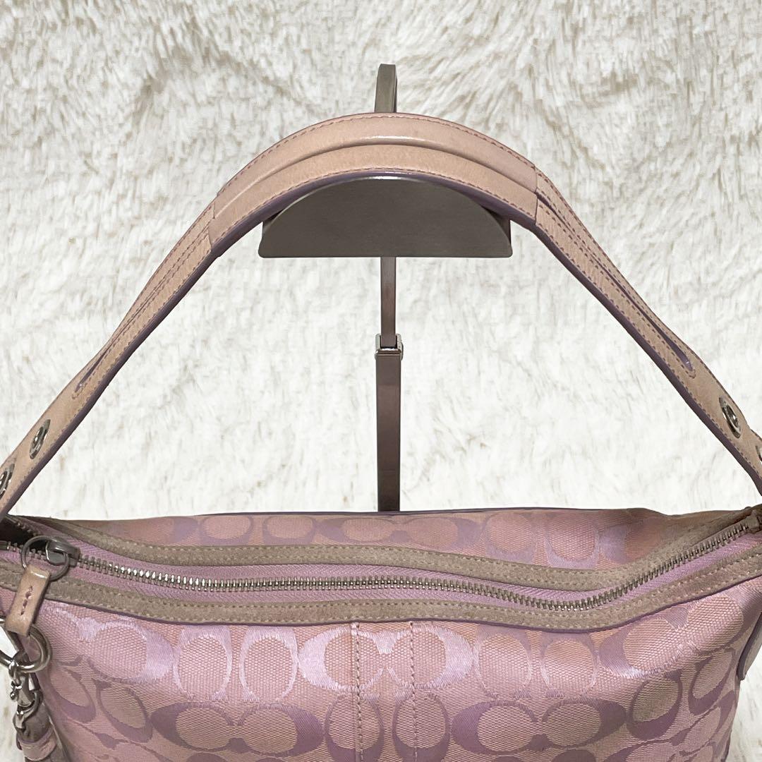 バッグ COACH shoulder bag tassel Signature pink