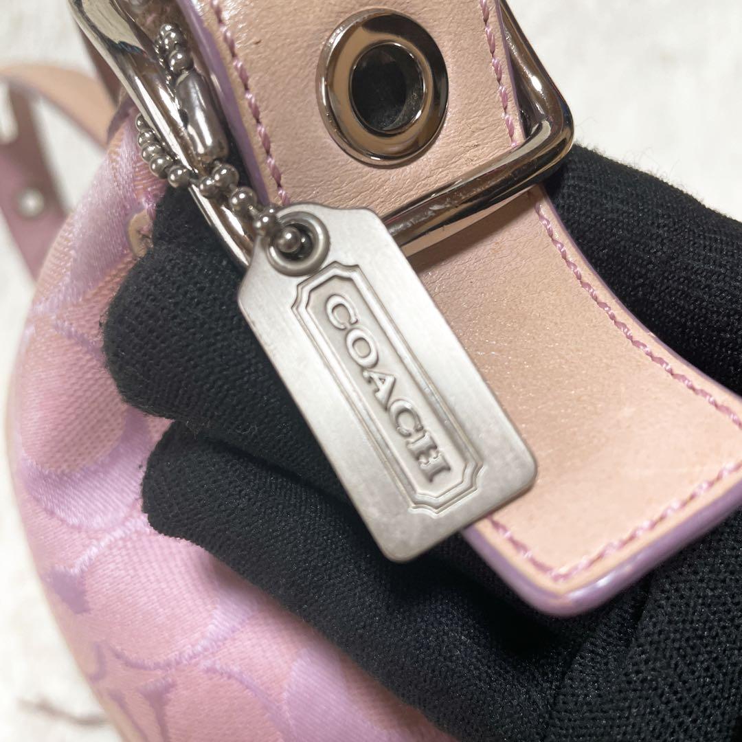バッグ COACH shoulder bag tassel Signature pink