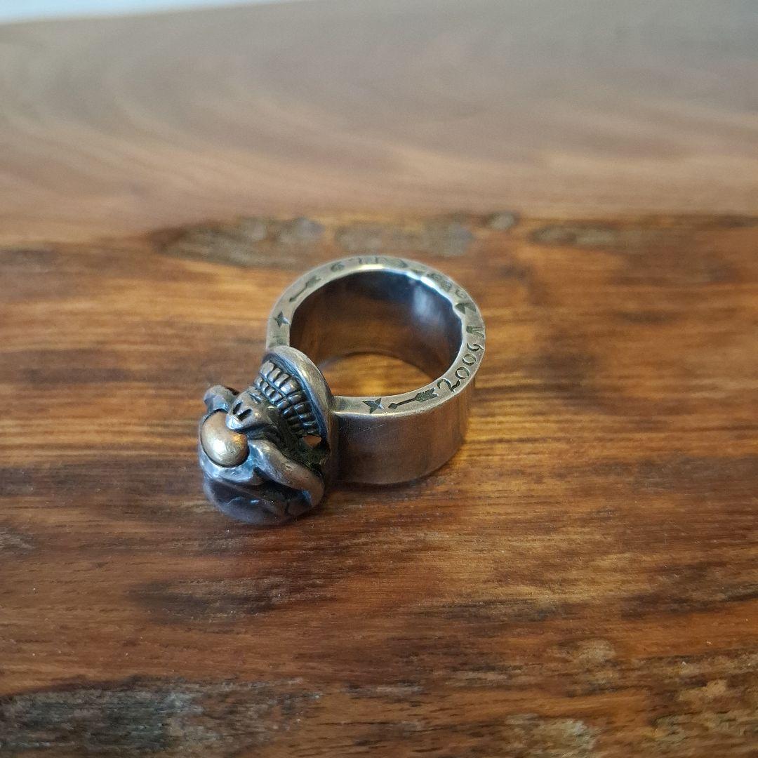 ベ*タ様 ストップライトスカルリング18金目21号　的を絞って生きろ！