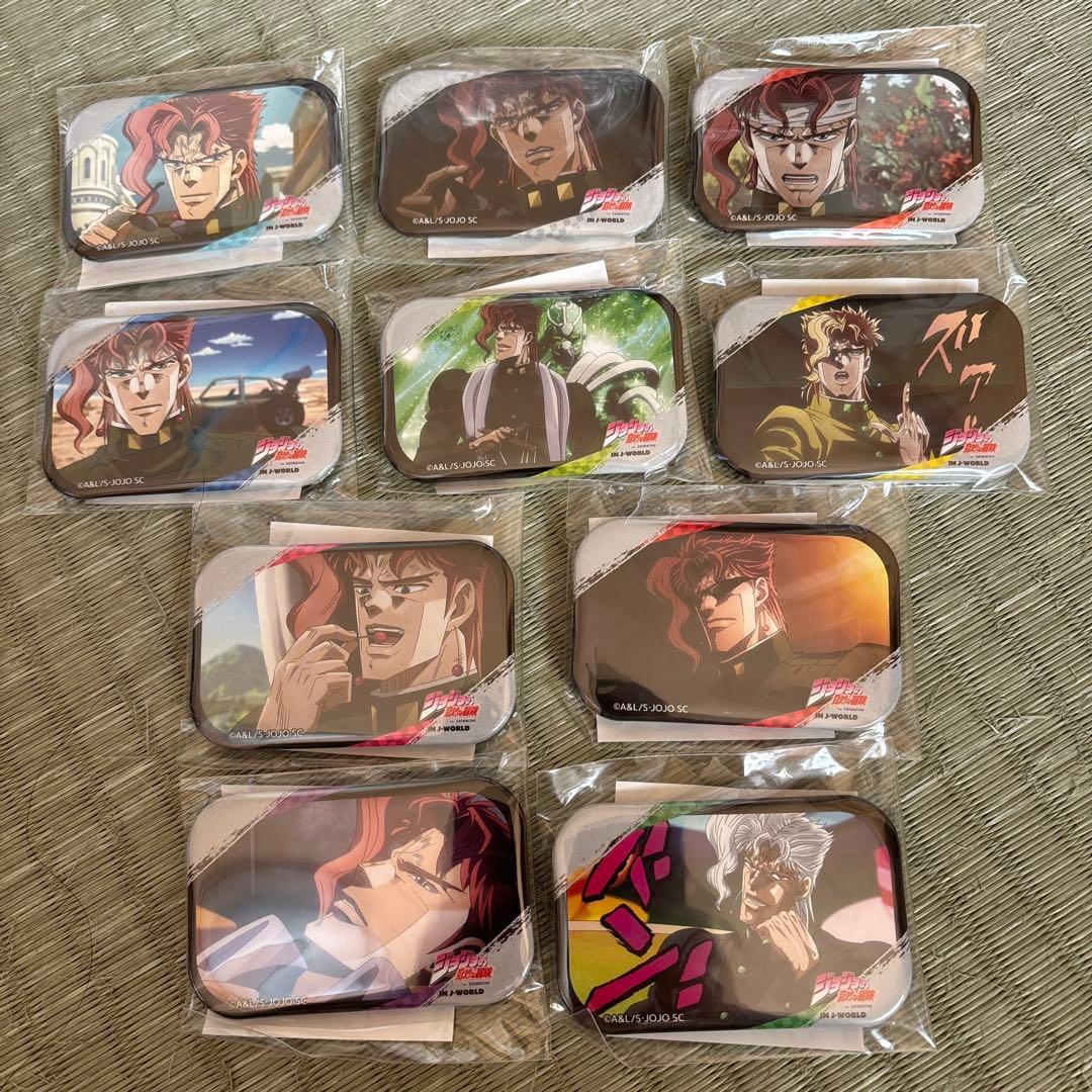 花京院典明　ジョジョの奇妙な冒険　缶バッジ　JーWORLD コンプリート