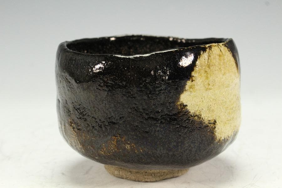 茶道具 不ニ 黒楽茶碗 仁阿弥道八造 共箱(K-XA876)