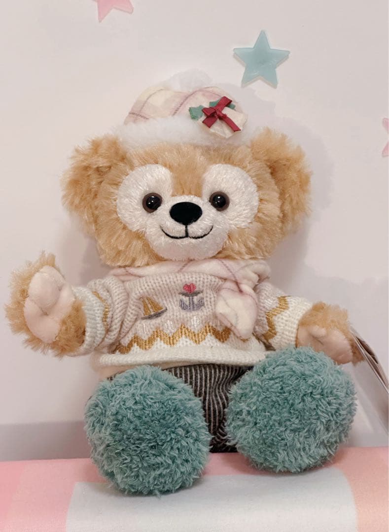 【お顔厳選】新作　香港ディズニー　冬限定　ダッフィーぬいぐるみS SSサイズ
