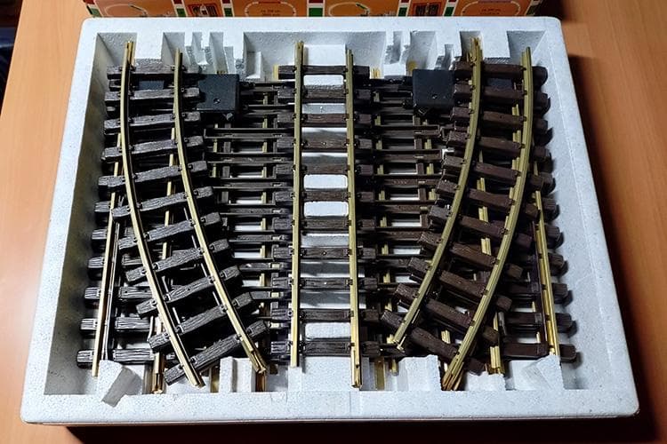 【LGB レーマン Gゲージ】　ポイント付きレールセット 19902