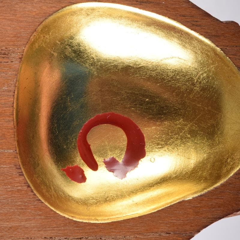 茶道具　祥桑軒　川本光春作　桑彫　茄子香合　竹田益州極め箱　V　7383