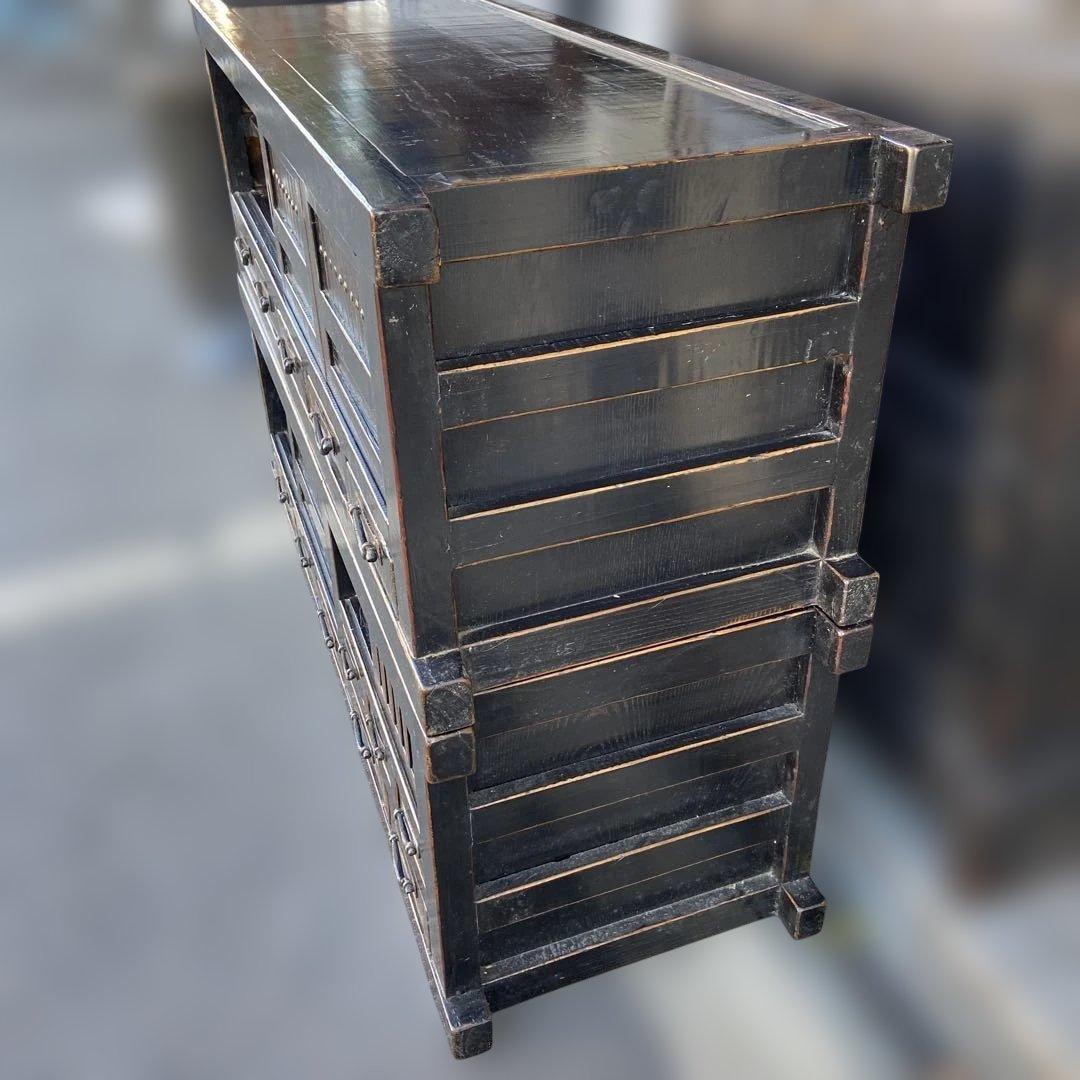 昭和レトロ　古家具　水屋箪笥　年代物　アンティーク　食器棚　カップボード