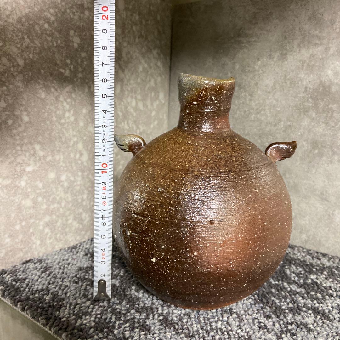 備前焼　坂井良平　羽付丸花入　花器　花瓶　一輪挿し　天使　エンジェル　インテリア