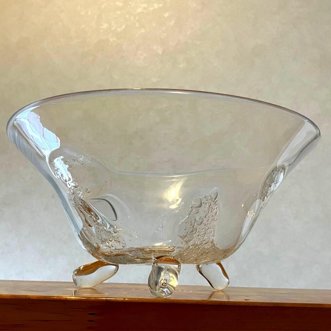 吹きガラス ガラスボウル ガラスのうつわ 作家もの