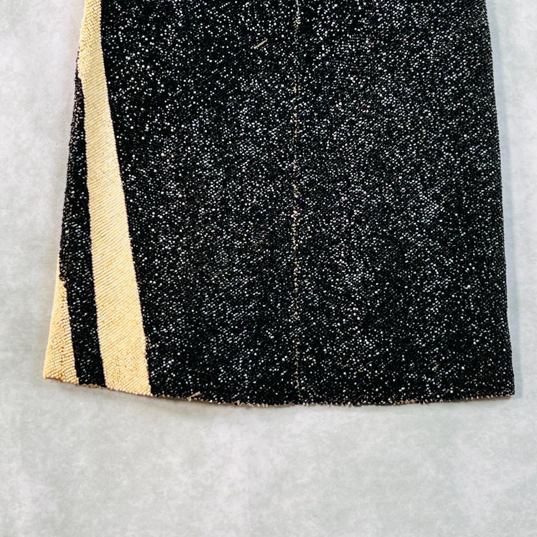 【ロエベ】ビーズスカート　アシンメトリー　38　M～L　LOEWE
