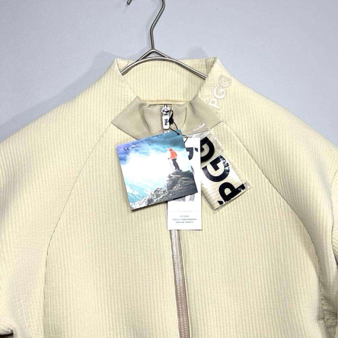 未使用❗️PGG モックネック　ブルゾン　ダブルジップ　ベージュ系　1/M