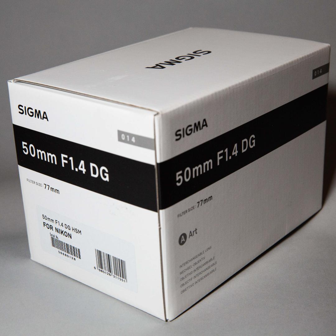 【新品】Sigma 50mm F1.4 DG HSM Art ニコンF 箱保証書