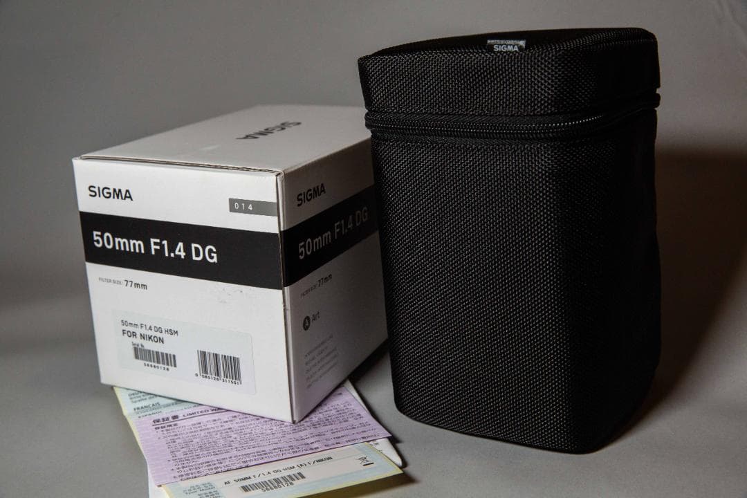 【新品】Sigma 50mm F1.4 DG HSM Art ニコンF 箱保証書