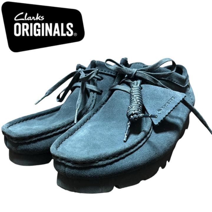 【極美品】Clarks クラークス ワラビー ゴアテックス ブルーグレー GTX