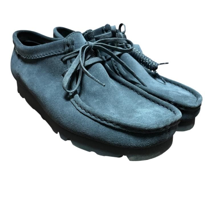 【極美品】Clarks クラークス ワラビー ゴアテックス ブルーグレー GTX