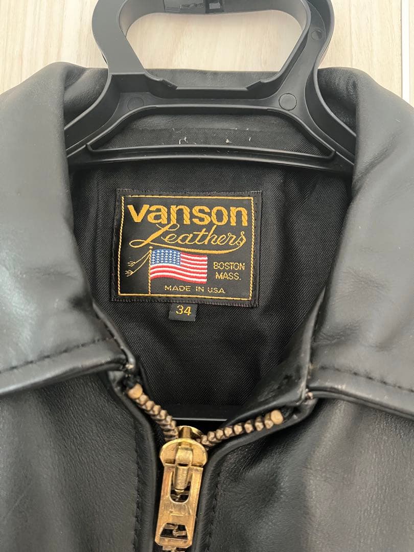 vanson シングルライダース レザージャケット 34