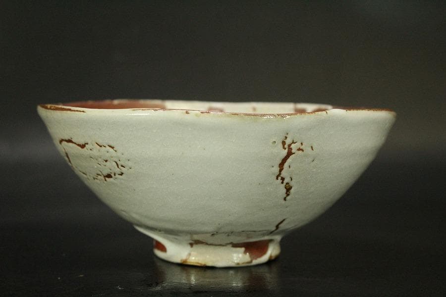 茶道具 朝日 茶碗 銘 春の雪 花押(A424)