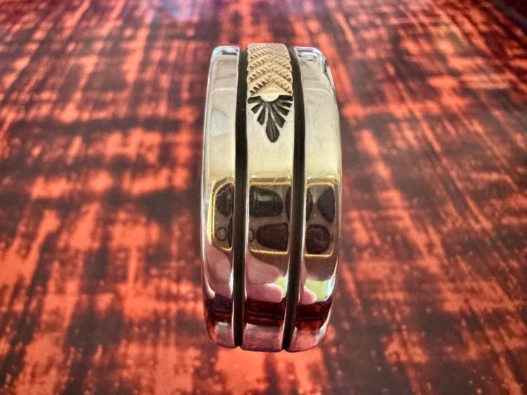 最終 超美品 ブルースモーガン バングル 14K ナバホ族 ほぼ未使用 やや幅広