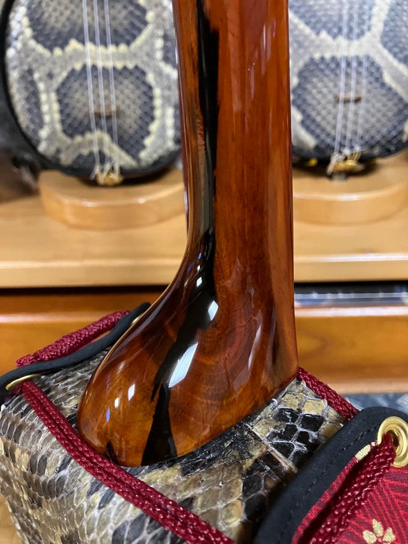 沖縄三線島クルチ真壁型本皮一枚張りスンチ塗り期間限定破格値出品