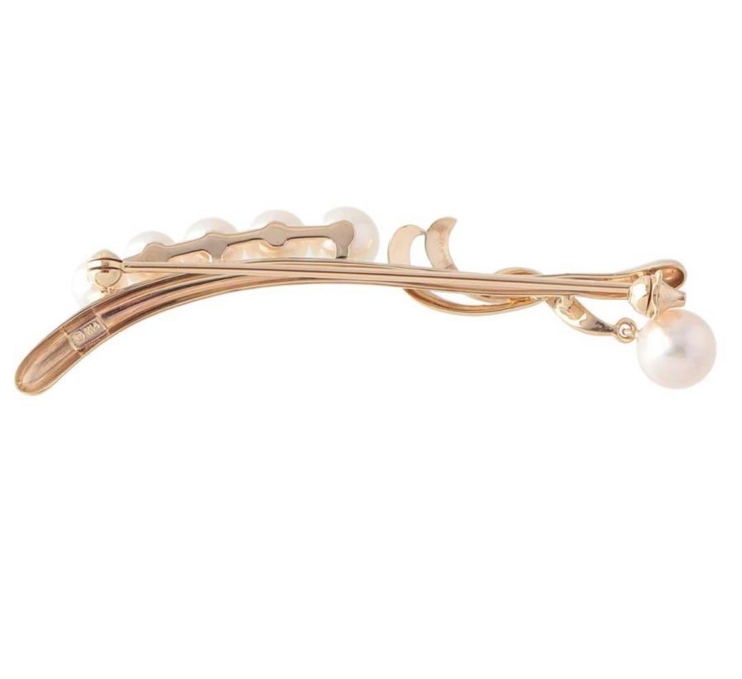 ミキモト パール ブローチ アコヤ真珠 K14YG ゴールド MIKIMOTO