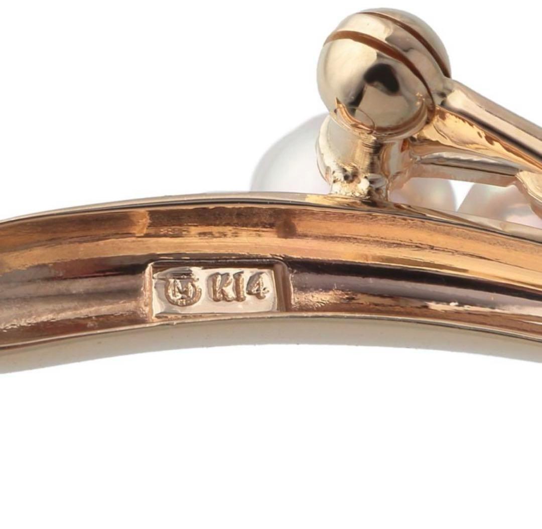 ミキモト パール ブローチ アコヤ真珠 K14YG ゴールド MIKIMOTO