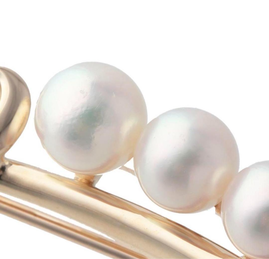 ミキモト パール ブローチ アコヤ真珠 K14YG ゴールド MIKIMOTO